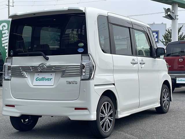 ダイハツ タント カスタム X トップED SAⅡ 兵庫県 2015(平27)年 7.1万km パールホワイトⅢ 純正SDナビ/・BT/・CD/DVD/・フルセグTV/横滑り防止装置/衝突軽減ブレーキ/アイドリングストップ/片側パワースライドドア/ETC/サイドエアバック/オートライト/ステアリングスイッチ/ミラーウインカー/純正フロアマット/純正アルミホイール