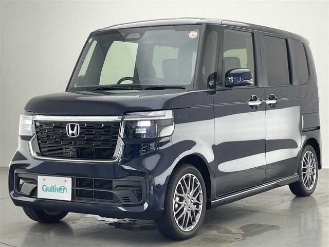 ホンダ Ｎ ＢＯＸ カスタム ターボ 愛知県 2025(令7)年 0.5万km ミッドナイトブルービームM 純８型ナビ　フルセグＴＶ　Ｂｌｕｅｔｏｏｔｈ　バックカメラ　両側電動スライドドア　レーダークルコン　ＥＴＣ　ＬＥＤヘッドライト　ホンダコネクトナビ装着ＰＫＧ　プッシュスタート　スマートキー　禁煙車