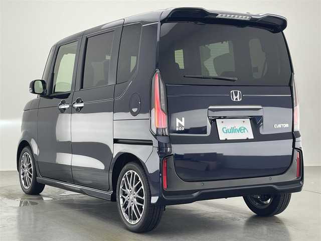 ホンダ Ｎ ＢＯＸ カスタム ターボ 愛知県 2025(令7)年 0.5万km ミッドナイトブルービームM 純８型ナビ　フルセグＴＶ　Ｂｌｕｅｔｏｏｔｈ　バックカメラ　両側電動スライドドア　レーダークルコン　ＥＴＣ　ＬＥＤヘッドライト　ホンダコネクトナビ装着ＰＫＧ　プッシュスタート　スマートキー　禁煙車