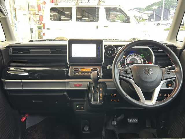 スズキ スペーシア カスタム HYBRID XS ターボ 福島県 2020(令2)年 9.9万km ブルーイッシュブラックパール3 登録時走行距離：98576km/ワンオーナー/純正ナビ/ (フルセグTV/DVD/CD/SD/AM/FM)/プッシュスタート/クルーズコントロール/パドルシフト/ステアリングスイッチ/革巻きステアリング/シートヒーター/ (D席)/ハーフレザーシート/純正フロアマット/両側パワースライドドア/純正15インチAW/ドアバイザー/電動格納ミラー/ウィンカーミラー/LEDヘッドライト/フォグランプ/オートライト/アイドリングストップ/横滑り防止装置/パーキングセンサー/レーンキープアシスト/衝突被害軽減システム/スマートキー/スペアキー×１/保証書/取扱説明書
