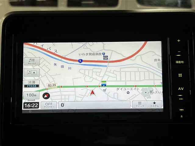 スズキ スペーシア カスタム HYBRID XS ターボ 福島県 2020(令2)年 9.9万km ブルーイッシュブラックパール3 登録時走行距離：98576km/ワンオーナー/純正ナビ/ (フルセグTV/DVD/CD/SD/AM/FM)/プッシュスタート/クルーズコントロール/パドルシフト/ステアリングスイッチ/革巻きステアリング/シートヒーター/ (D席)/ハーフレザーシート/純正フロアマット/両側パワースライドドア/純正15インチAW/ドアバイザー/電動格納ミラー/ウィンカーミラー/LEDヘッドライト/フォグランプ/オートライト/アイドリングストップ/横滑り防止装置/パーキングセンサー/レーンキープアシスト/衝突被害軽減システム/スマートキー/スペアキー×１/保証書/取扱説明書