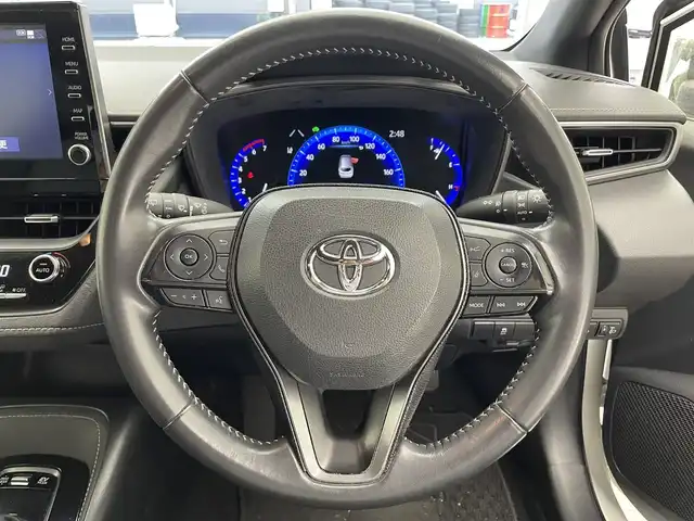 トヨタ カローラツーリング ハイブリッド ダブルバイビー 滋賀県 2020(令2)年 9.3万km ホワイトパールクリスタルシャイン 純正８インチナビ/（Bluetooth/USB/Miracast/フルセグTV）/バックカメラ/コーナーセンサー/追従型クルーズコントロール/電動パーキングブレーキ/衝突軽減装置/LEDライト/オートハイビーム/ハーフレザーシート/ビルトインＥＴＣ/プッシュスタート/スマートキー/オートホールド/ステアリングリモコン/オートライト