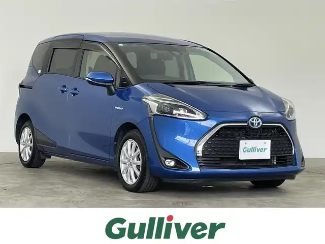 トヨタ シエンタ ハイブリッド ファンベースG 千葉県 2018(平30)年 9.8万km コバルトブルーメタリック 禁煙車/トヨタセーフティセンス/・レーンディパーチャーアラート/・クルーズコントロール/両側電動ドア/純正メモリナビ/・型番：NSZT-W68T/・CD/DVD/Bluetooth/フルセグTV/・バックカメラ/・ビルトインETC/革巻きステアリング/純正フロアマット/純正ホイールキャップ/電動格納ウインカーミラー/オートライト/・オートマチックハイビーム/・LEDヘッドライト/・LEDフォグランプ/プッシュスタート/・スマートキー/・スペアキー