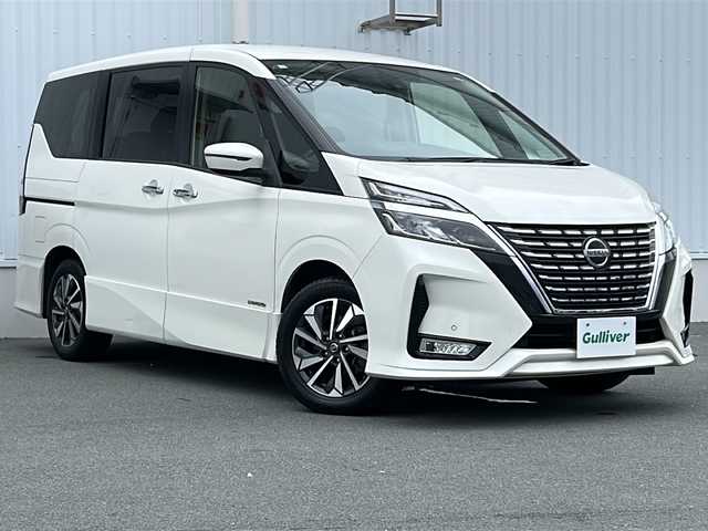 日産 セレナ ハイウェイスター V 三重県 2019(令1)年 4.7万km ブリリアントホワイトパール 純正9型ナビ /バックカメラ /BSM /両側パワースライドドア /ETC /前後コーナーセンサー /クルーズコントロール /衝突軽減ブレーキ /USB給電/LEDヘッドライト /オートライト /革巻きステアリング /ステアリングスイッチ/電動格納ミラー/禁煙車