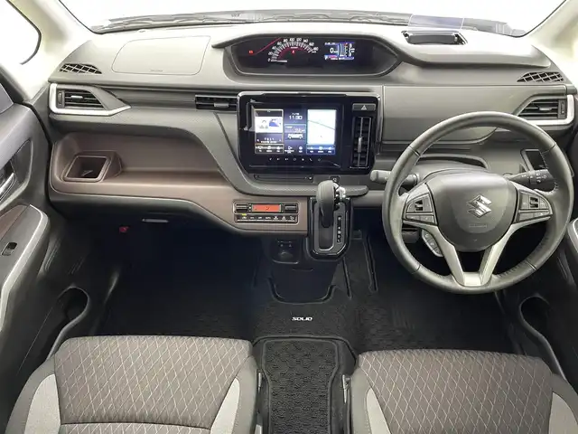 スズキ ソリオ バンディット HV MV 群馬県 2022(令4)年 0.6万km ピュアホワイトP 純正９インチナビ　全方位モニター　両側パワースライドドア　レーダークルーズコントロール　ハイビームアシスト　シートヒーター　純正１５インチＡＷ　ステアリングリモコン　ヘッドアップディスプレイ　禁煙車