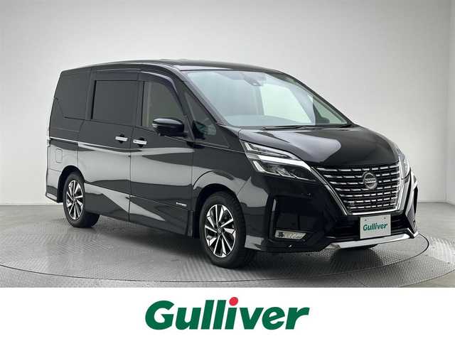 日産 セレナ ハイウェイスター 兵庫県 2020(令2)年 4.6万km ダイヤモンドブラック 社外SDナビ/（AM/FM/CD/DVD/Bluetooth/フルセグTV）/・MDV-D707BT/バックカメラ/アラウンドビューモニター/プロパイロット/横滑り防止装置/衝突軽減システム/コーナーセンサー（前後）/アダクティブクルーズコントロール/i-stop/ブラインドスポットモニター/両側パワースライドドア/ビルトインETC/LEDヘッドライト/オートライト/ドライブレコーダー（前後）/純正16インチアルミホイール/社外フロアマット/スマートキー