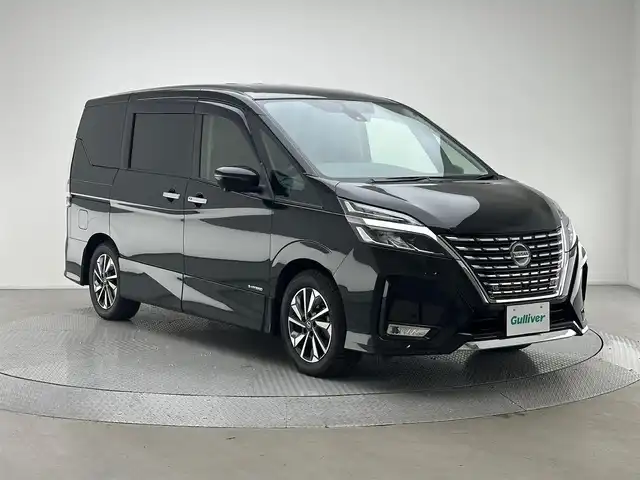 日産 セレナ ハイウェイスター 兵庫県 2020(令2)年 4.6万km ダイヤモンドブラック 社外SDナビ/（AM/FM/CD/DVD/Bluetooth/フルセグTV）/・MDV-D707BT/バックカメラ/アラウンドビューモニター/プロパイロット/横滑り防止装置/衝突軽減システム/コーナーセンサー（前後）/アダクティブクルーズコントロール/i-stop/ブラインドスポットモニター/両側パワースライドドア/ビルトインETC/LEDヘッドライト/オートライト/ドライブレコーダー（前後）/純正16インチアルミホイール/社外フロアマット/スマートキー