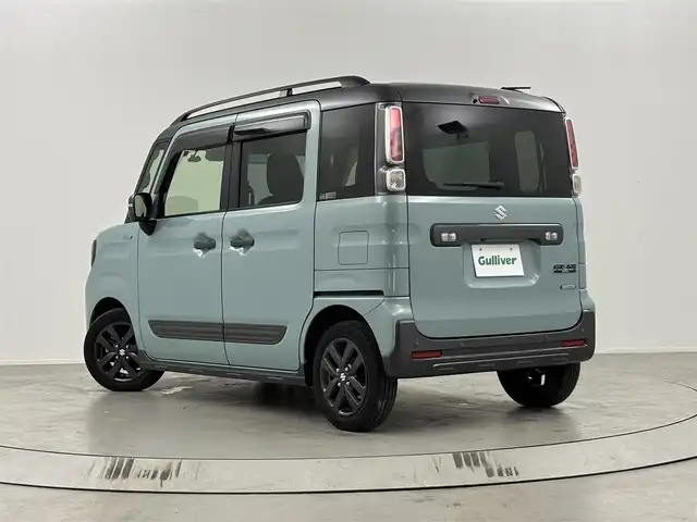 スズキ スペーシア ギア HYBRID XZターボ 埼玉県 2022(令4)年 1.9万km オフブルーメタリック/ガンメタリック2トーンルーフ スズキセーフティサポート/両側パワースライドドア/ターボ/純正９インチメモリナビ/CD/DVD/Bluetooth/フルセグ/ヘッドアップディスプレイ/クルーズコントロール/全方位カメラ/ビルトインETC/前後ドライブレコーダー/前席シートヒーター/純正フロアマット/レーンキープアシスト/純正１４インチAW/プッシュスタート/スマートキー/スペアキー/保証書・取説