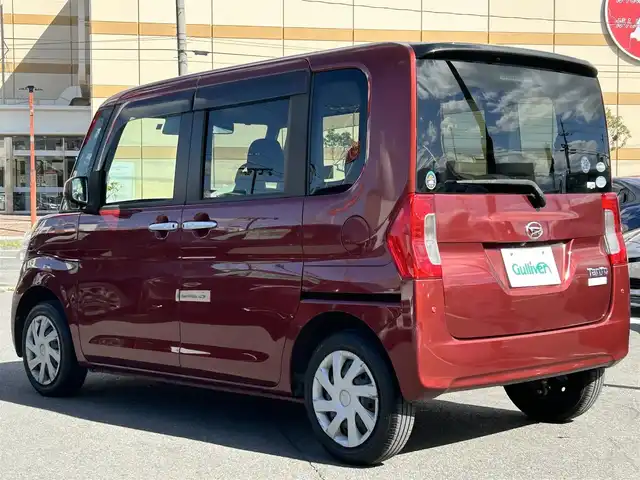 ダイハツ タント X SAⅡ 宮城県 2016(平28)年 3.7万km ファイアークォーツレッドM 登録時走行距離３６６７５ｋｍ/純正SDナビ/CD/DVD/Bluetooth/フルセグテレビ/バックカメラ/片側パワースライドドア/衝突軽減ブレーキ/プッシュスタート/スマートキー×２/ETC/アイドリングストップ/横滑り防止/ヘッドライトレベライザー/AUTOライト/純正フロアマット