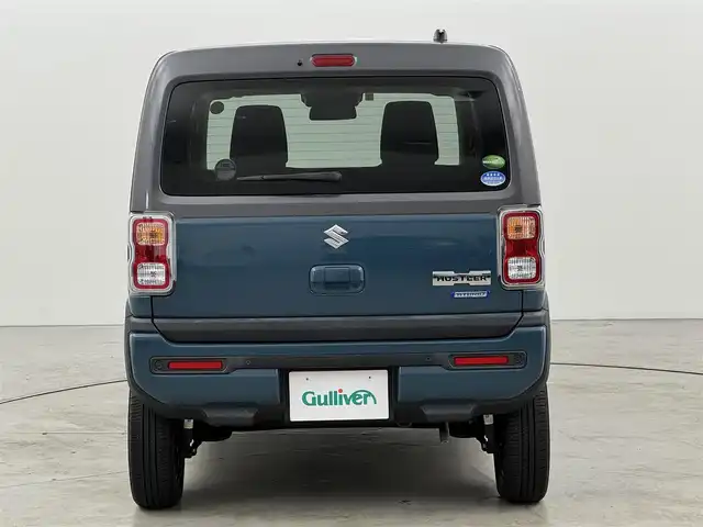 スズキ ハスラー HYBRID G 福岡県 2021(令3)年 2.7万km デニムブルー ガンメタリック 2トーン 社外ナビ（フルセグＴＶ）　/コーナーセンサー　/衝突被害軽減システム　/横滑り防止装置　/レーンキープ　/アイドリングストップ　/前席シートヒーター　/オートライト　/社外１５インチアルミホイール　/プッシュスタート