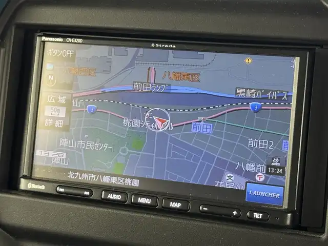スズキ ハスラー HYBRID G 福岡県 2021(令3)年 2.7万km デニムブルー ガンメタリック 2トーン 社外ナビ（フルセグＴＶ）　/コーナーセンサー　/衝突被害軽減システム　/横滑り防止装置　/レーンキープ　/アイドリングストップ　/前席シートヒーター　/オートライト　/社外１５インチアルミホイール　/プッシュスタート