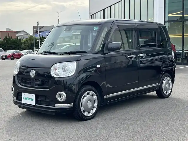 ダイハツ ムーヴ キャンバス G メイクアッフ SA Ⅱ 愛媛県 2017(平29)年 8.1万km ブラックマイカメタリック 禁煙車/登録時走行距離：81088km/純正ナビ/CD/DVD/ワンセグＴＶ/Bluetooth/バックカメラ/ETC/衝突軽減システム/横滑り防止装置/LEDヘッドライト/フォグランプ/オートライト/両側パワースライドドア/エンジンスタートボタン/スマートキー/純正フロアマット