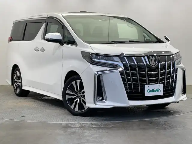 トヨタ アルファード S Cパッケージ 栃木県 2020(令2)年 2.3万km ホワイトパールクリスタルシャイン 純正ナビ/（CD/DVD/フルセグTV/Bluetooth/USB）/バックカメラ/サンルーフ/レザーシート/トヨタセーフティセンス/コーナーセンサー/ビルトインETC2.0/前後ドライブレコーダー/両側パワースライドドア/パワーバックドア/パワーシート/シートヒーター/シートエアコン/メモリーシート/禁煙車/デジタルインナーミラー/純正フリップダウンモニター/シーケンシャルウィンカー/オートライト/LEDヘッドライト/横滑り防止装置/AC100V電源/フォグランプ/スマートキー/プッシュスタート/ステアリングスイッチ/革巻きステアリング/ウィンカーミラー/純正18インチアルミホイール/純正フロアマット