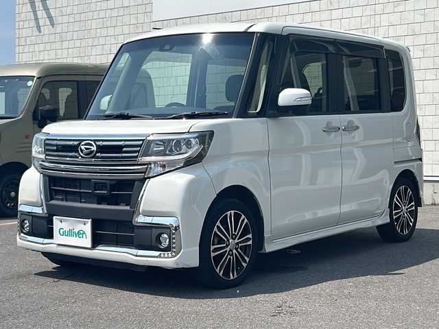 ダイハツ タント カスタム RS トップED SAⅡ 香川県 2016(平28)年 5.4万km パールホワイトⅢ 両側パワースライドドア/純正８インチナビ【NSZN-X67D】/　・フルセグTV/　・Bluetooth/　・CD/DVD/バックカメラ/コーナーセンサー/LEDヘッドライト/オートライト/ハーフレザーシート/スペアキー/純正アルミホイール/純正フロアマット/アイドリングストップ/プッシュスタート/スペアキー