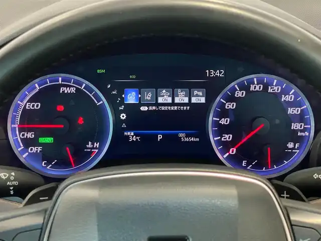 トヨタ クラウン ハイブリッド G－エグゼクティブ 岐阜県 2020(令2)年 5.4万km ブラック ワンオーナー/純正ナビ（フルセグTV/Bluetooth/CD/DVD）/トヨタセーフティセンス/・プリクラッシュセーフティ/・レーントレーシングアシスト/・オートマチックハイビーム/・レーダークルーズコントロール/パノラミックビューモニター/デジタルインナーミラー/ブラインドスポットモニター/パーキングサポートブレーキ/クリアランスソナー/前後ドライブレコーダー/レザーシート/全席パワーシート/シートヒーター/ビルトインＥＴＣ2.0/純正フロアマット/純正18インチAW/スペアキー