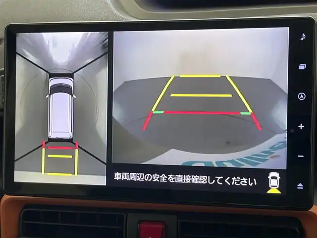 ダイハツ タント ファンクロスターボ 愛知県 2023(令5)年 1.2万km ブラックマイカメタリック/サンドベージュメタリック 純正１０型ナビ　全方位カメラ　禁煙車　シートヒーター　両側パワスラ　ナビ連動ドラレコ　ＨＤＭＩ　ＥＴＣ２．０　ルーフレール　スマアシIII　衝突軽減　追従クルコン　コーナーセンサー　ＬＥＤライト　フォグ　ツートンカラー　ドアバイザー　