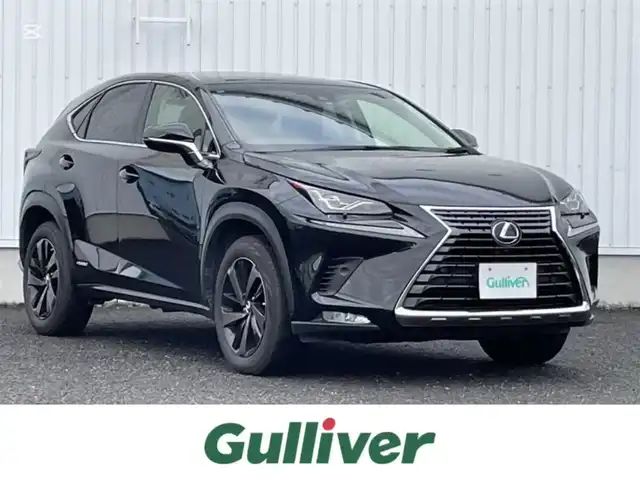 レクサス ＮＸ 300h バージョンL 熊本県 2017(平29)年 6.9万km グラファイトブラックガラスフレーク 純正ナビ/・フルセグTV/BT/DVD/AM/FM/パノラミックビューモニター/バックカメラ/レクサスセーフティシステム/・歩行者検知機能付き衝突回避支援/・車線逸脱アラート/・ACC/レーンキープアシスト/前後コーナーセンサー/レザーシート/・パワーシート/・前席シートヒーター/・前席エアシート/・電動格納セカンドシート/革巻きステアリング/・ステアリングリモコン/・パドルシフト/LEDライト/・フォグランプ/・オートライト/・オートマチックハイビーム/電動格納ミラー/・ウィンカーミラー/電動パーキングブレーキ/・ホールドブレーキ/ビルトインETC/前後ドライブレコーダー/パワーバックドア/純正フロアマット/純正AW/プッシュスタート/・スマートキー