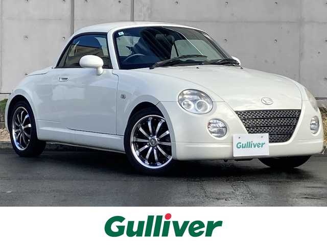 ダイハツ コペン アクティブトップ 静岡県 2010(平22)年 7.5万km ホワイトパールマイカ 社外6.1インチナビ(MDV-L300)/　AM FM CD DVD USB SD AUX ワンセグ/マニュアルエアコン/ハロゲンヘッドライト/フロントフォグランプ/リモコンキー/純正フロアマット/保証書/アクティブトップ(電動開閉ルーフ)/社外15インチアルミホイール/ターボ