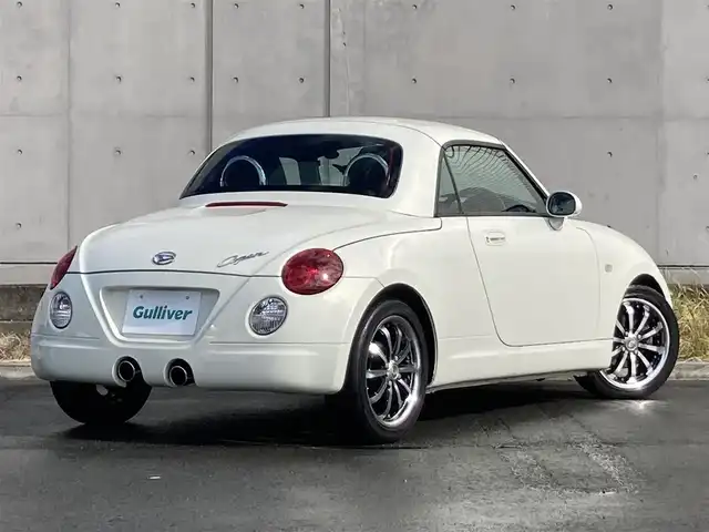 ダイハツ コペン アクティブトップ 静岡県 2010(平22)年 7.5万km ホワイトパールマイカ 社外6.1インチナビ(MDV-L300)/　AM FM CD DVD USB SD AUX ワンセグ/マニュアルエアコン/ハロゲンヘッドライト/フロントフォグランプ/リモコンキー/純正フロアマット/保証書/アクティブトップ(電動開閉ルーフ)/社外15インチアルミホイール/ターボ