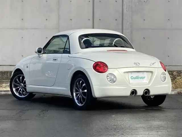 ダイハツ コペン アクティブトップ 静岡県 2010(平22)年 7.5万km ホワイトパールマイカ 社外6.1インチナビ(MDV-L300)/　AM FM CD DVD USB SD AUX ワンセグ/マニュアルエアコン/ハロゲンヘッドライト/フロントフォグランプ/リモコンキー/純正フロアマット/保証書/アクティブトップ(電動開閉ルーフ)/社外15インチアルミホイール/ターボ