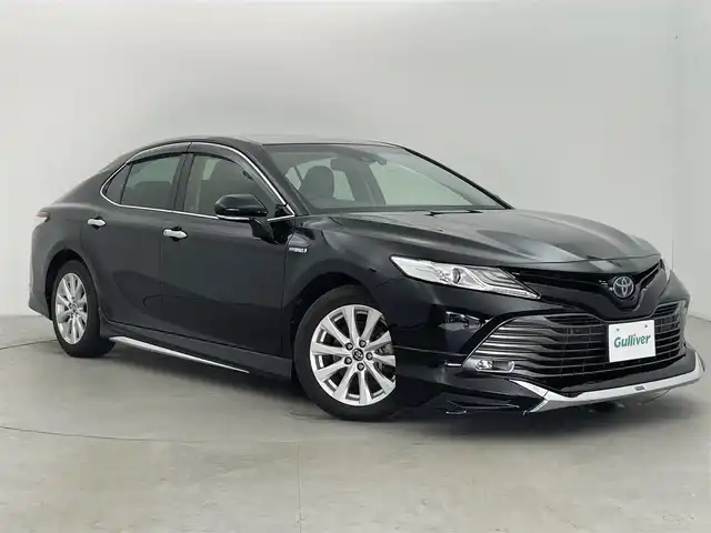 トヨタ カムリ G 富山県 2018(平30)年 4万km アティチュードブラックマイカ ヘッドアップディスプレイ/ドラレコ/純正ナビ（CD DVD bluetooth）/フルセグTV/バックカメラ/前後コーナーセンサー/ビルトインETC/ACC/PCS（プリクラッシュセーフティ）/BSM（ブラインドスポット）/LDA（操舵支援付き）/AHB（オートハイビーム）/LED/フォグ/スマートキー＋プッシュスタート/運転席パワーシート