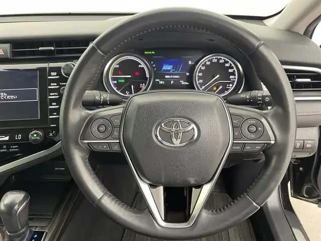 トヨタ カムリ G 富山県 2018(平30)年 4万km アティチュードブラックマイカ ヘッドアップディスプレイ/ドラレコ/純正ナビ（CD DVD bluetooth）/フルセグTV/バックカメラ/前後コーナーセンサー/ビルトインETC/ACC/PCS（プリクラッシュセーフティ）/BSM（ブラインドスポット）/LDA（操舵支援付き）/AHB（オートハイビーム）/LED/フォグ/スマートキー＋プッシュスタート/運転席パワーシート