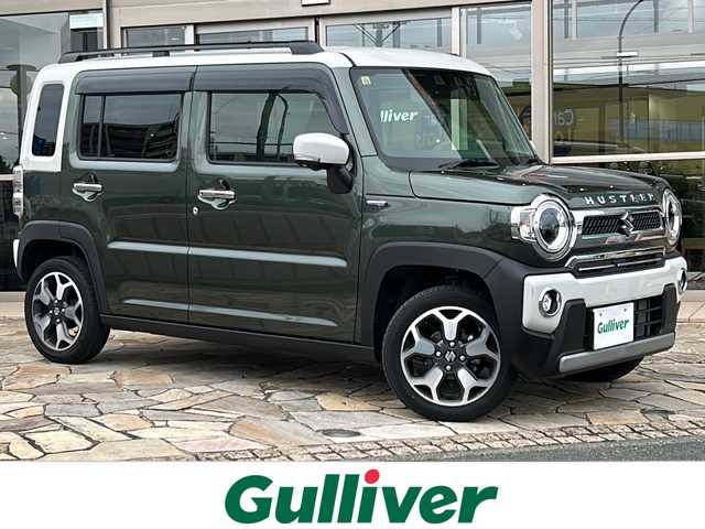 スズキ ハスラー Jスタイル Ⅱ 鹿児島県 2023(令5)年 2万km クールカーキパールメタリック/ソフトベージュメタリック 純正ナビ/・CD/DVD/・FM/AM/・Bluetooth/・USB/・iPod/・Smartphone Link/主要装備/・全方位カメラ/・追従機能付クルコン/・運転席＋助手席シートヒーター/・ＥＴＣ/・コーナーセンサー/・アイドリングストップ/・横滑り防止装置/・衝突被害軽減システム/・レーンキープアシスト/・ＬＥＤヘッドライト
