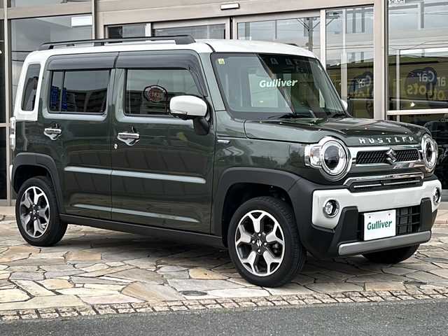スズキ ハスラー Jスタイル Ⅱ 鹿児島県 2023(令5)年 2万km クールカーキパールメタリック/ソフトベージュメタリック 純正ナビ/・CD/DVD/・FM/AM/・Bluetooth/・USB/・iPod/・Smartphone Link/主要装備/・全方位カメラ/・追従機能付クルコン/・運転席＋助手席シートヒーター/・ＥＴＣ/・コーナーセンサー/・アイドリングストップ/・横滑り防止装置/・衝突被害軽減システム/・レーンキープアシスト/・ＬＥＤヘッドライト