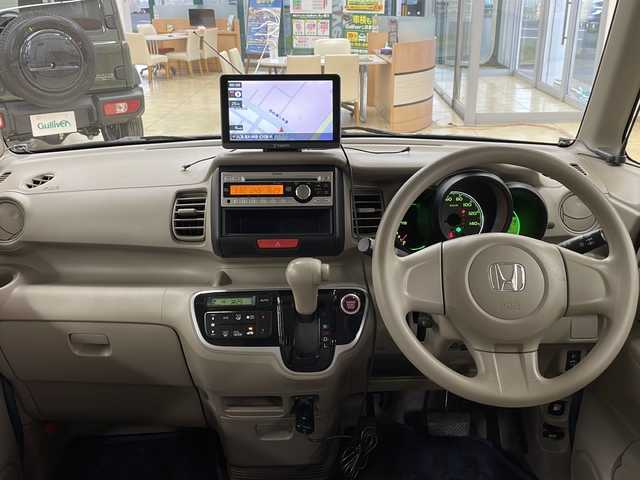 ホンダ Ｎ ＢＯＸ ＋ G 道央・札幌 2013(平25)年 3.2万km クリスタルブラックパール ・4WD/・純正CD/AUX/・ポータブルナビ/ワンセグTV/・純正エンジンスターター/・横滑り防止/・プッシュスタート/・スマートキー/・電格ミラー/・ミラーヒーター/・ライトレベライザー/・夏タイヤ14インチホイル積込