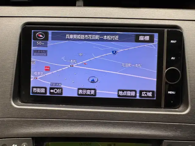 トヨタ プリウス S 兵庫県 2013(平25)年 9.6万km シルバーM 純正ＨＤＤナビ　/Ｂｌｕｅｔｏｏｔｈ／フルセグ/CD/DVD/スマートキー　/プッシュスタート　/ビルトインＥＴＣ　/純正フロアマット　/オートライト　/ＨＩＤヘッドライト　/純正１５インチアルミホイール　/純正フロアマット/横滑り防止装置
