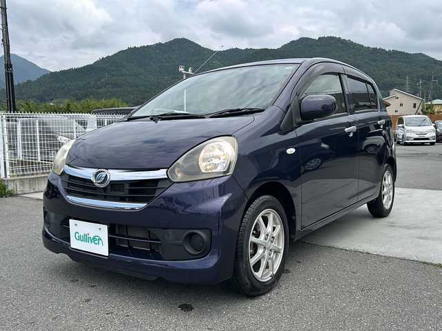 ダイハツ ミラ イース X スマートセレクションSA 山梨県 2014(平26)年 4.6万km アーバンナイトブルークリスタルメタリック 純正ナビ/TV/BT/CD/DVD/USB/ETC/純正14インチアルミホイール/純正フロアマット/リモコンキー/アイドリングストップ