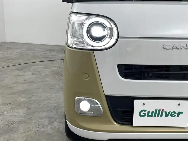 ダイハツ ムーヴ キャンバス ストライプス G 福島県 2024(令6)年 0.1千km シャイニングホワイトパール/サンドベージュメタリック スマートアシスト　/・衝突軽減/・車線逸脱警報/・オートマッチクハイビーム/・コーナーセンサー/シートヒーター　/ＬＥＤライト　/・オートライト　/・フォグライト　/プッシュスタート　/・スマートキー　/両側パワースライドドア　/電子パーキング　/・ブレーキホールド　/ホットカップホルダー　/ステアリングスイッチ/・革巻きステアリング/・チルトステアリング/保証書