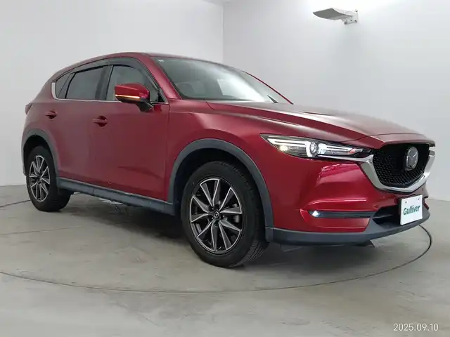 マツダ ＣＸ－５ XD Lパッケージ 愛知県 2017(平29)年 5.1万km ソウルレッドクリスタルM 8インチマツダコネクトナビ/　　・Bluetooth対応/バックカメラ/サイドカメラ（左側）/ヘッドアップディスプレイ/ビルトインETC/ドライブレコーダー/革巻きステアリング/ステアリングリモコン/ステアリングヒーター/本革シート/パワーシート（前席）/シートヒーター（全席）/パワーバックドア/スマートシティブレーキシステム/ダイナミックスタビリティコントロールシステム/レーダークルーズコントロール/アダプティブLEDヘッドライト/レーンキープアシスト/ブラインドスポットモニター/フォグランプ/純正19インチアルミホイール