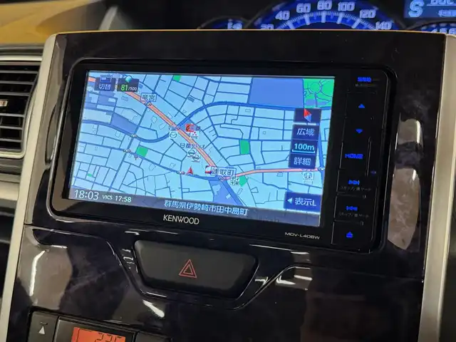 ダイハツ タント カスタム RS トップED SA Ⅲ 群馬県 2017(平29)年 5万km ナイトシャドーパープルクリスタルM スマートアシスト/社外7インチナビ/・ワンセグＴＶ/・DVD/CD/SD/・FM/AM/バックカメラ/ETC/ドライブレコーダー/両側パワースライドドア/ブラックハーフレザーシート/運転席シートヒーター/ステアリングスイッチ/アイドリングストップ/スマートキー/プッシュスタート/LEDヘッドライト/フォグランプ/オートライト/オートマチックハイビーム/純正15インチAW/純正フロアマット/純正ドアバイザー/電動格納ウィンカーミラー/横滑り防止機能