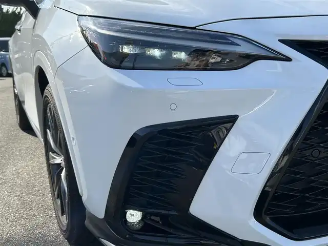 レクサス ＮＸ 350h Fスポーツ 山形県 2023(令5)年 1.3万km ホワイトノーヴァガラスフレーク 4WD/レクサスセーフティシステム＋/・衝突軽減ブレーキ/・ブラインドスポットモニター/・レーントレーシングアシスト/・パーキングサポートブレーキ/レーダークルーズコントロール/サンルーフ/デジタルインナーミラー/純正14インチナビ/・Bluetooth/フルセグTV/USB/Carplay/パノラマミックビューモニター/置くだけ充電/ビルドインETC/赤レザーシート/前席シートヒーター/エアシート/パワーバックドア/前席パワーシート/運転席メモリーシート/三眼LEDヘッドライト/ヘッドアップディスプレイ