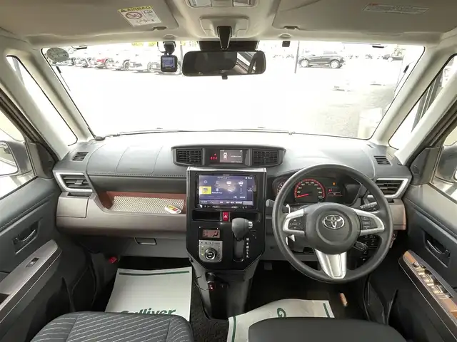 トヨタ ルーミー G 道央・札幌 2019(平31)年 7.6万km パールホワイトⅢ 4WD/社外メモリナビ/FM/AM/CD/DVD/BT/フルセグTV/プリクラッシュセーフティ/クルーズコントロール/クリアランスソナー/オートハイビーム/ワイパーデアイサー/ステアリングスイッチ/バックカメラ/両側パワースライドドア/純正エンジンスターター/ETC/スマートキー/プッシュスタート/冬タイヤAW付積込/165/65R14 2018年3mm