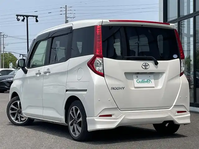 トヨタ ルーミー G 道央・札幌 2019(平31)年 7.6万km パールホワイトⅢ 4WD/社外メモリナビ/FM/AM/CD/DVD/BT/フルセグTV/プリクラッシュセーフティ/クルーズコントロール/クリアランスソナー/オートハイビーム/ワイパーデアイサー/ステアリングスイッチ/バックカメラ/両側パワースライドドア/純正エンジンスターター/ETC/スマートキー/プッシュスタート/冬タイヤAW付積込/165/65R14 2018年3mm