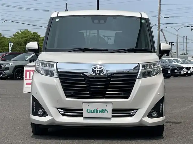 トヨタ ルーミー G 道央・札幌 2019(平31)年 7.6万km パールホワイトⅢ 4WD/社外メモリナビ/FM/AM/CD/DVD/BT/フルセグTV/プリクラッシュセーフティ/クルーズコントロール/クリアランスソナー/オートハイビーム/ワイパーデアイサー/ステアリングスイッチ/バックカメラ/両側パワースライドドア/純正エンジンスターター/ETC/スマートキー/プッシュスタート/冬タイヤAW付積込/165/65R14 2018年3mm
