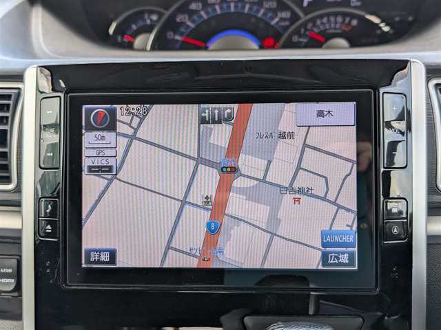 ダイハツ タント カスタム RS SA 福井県 2014(平26)年 11.6万km ブラックマイカメタリック バックカメラ/衝突被害軽減システム/横滑り防止装置/LEDヘッドライト/Fフォグ/両側パワースライドドア/ETC/前後ドライブレコーダー/純正SDナビ（CD/DVD/BT/USB/iPod）/フルセグテレビ/盗難防止装置/アイドリングストップ/ダブル＋サイドエアバッグ/純正フロアマット/スマートキー
