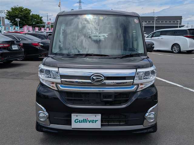 ダイハツ タント カスタム RS SA 福井県 2014(平26)年 11.6万km ブラックマイカメタリック バックカメラ/衝突被害軽減システム/横滑り防止装置/LEDヘッドライト/Fフォグ/両側パワースライドドア/ETC/前後ドライブレコーダー/純正SDナビ（CD/DVD/BT/USB/iPod）/フルセグテレビ/盗難防止装置/アイドリングストップ/ダブル＋サイドエアバッグ/純正フロアマット/スマートキー