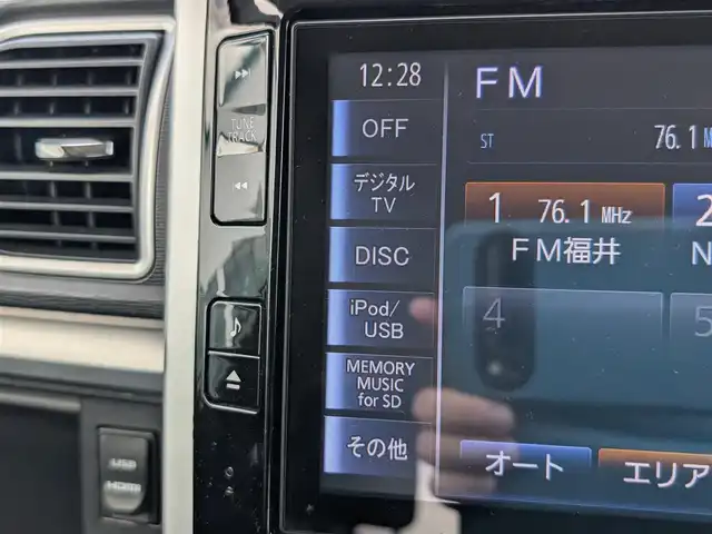 ダイハツ タント カスタム RS SA 福井県 2014(平26)年 11.6万km ブラックマイカメタリック バックカメラ/衝突被害軽減システム/横滑り防止装置/LEDヘッドライト/Fフォグ/両側パワースライドドア/ETC/前後ドライブレコーダー/純正SDナビ（CD/DVD/BT/USB/iPod）/フルセグテレビ/盗難防止装置/アイドリングストップ/ダブル＋サイドエアバッグ/純正フロアマット/スマートキー
