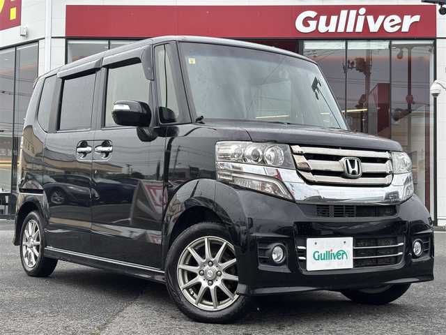 ホンダ Ｎ ＢＯＸ カスタム G Lパッケージ 宮城県 2016(平28)年 11.9万km スマートブラック 登録時走行距離118122km/社外SDナビ【フルセグTV・CD/DVD・BT・AM/FM】/ドラレコ/バックカメラ/ETC/LEDヘッドライト/フォグ/エンジンスタータ/夏タイヤ積み込み