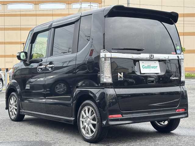 ホンダ Ｎ ＢＯＸ カスタム G Lパッケージ 宮城県 2016(平28)年 11.9万km スマートブラック 登録時走行距離118122km/社外SDナビ【フルセグTV・CD/DVD・BT・AM/FM】/ドラレコ/バックカメラ/ETC/LEDヘッドライト/フォグ/エンジンスタータ/夏タイヤ積み込み