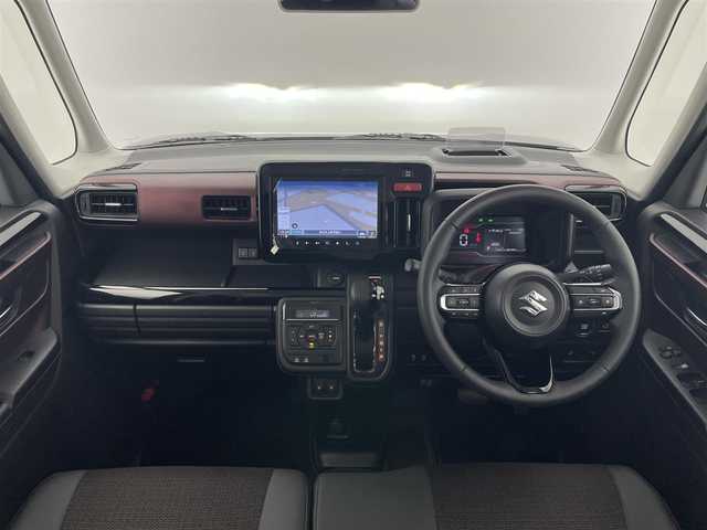スズキ スペーシア カスタム HYBRID XS ターボ 愛知県 2023(令5)年 1.6万km ブルーイッシュブラックパール3 純９型ナビ　フルセグＴＶ　Ｂｌｕｅｔｏｏｔｈ　全方位カメラ　両側電動スライドドア　レーダークルコン　シートヒーター　デュアルブレーキサポート　ＨＵＤ　黒ハーフレザー　ＬＥＤヘッドライト　ＥＴＣ　禁煙車