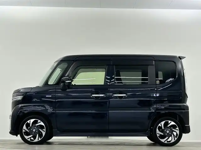 スズキ スペーシア カスタム HYBRID XS 福島県 2024(令6)年 1.5万km ブルーイッシュブラックパール3 純正9型ナビ Bluetooth アラウンドビューモニター フルセグTV オットマン 前後ドライブレコーダー 両側パワースライドドア コーナーセンサー　ヘッドアップディスプレイ シートヒーター ETC