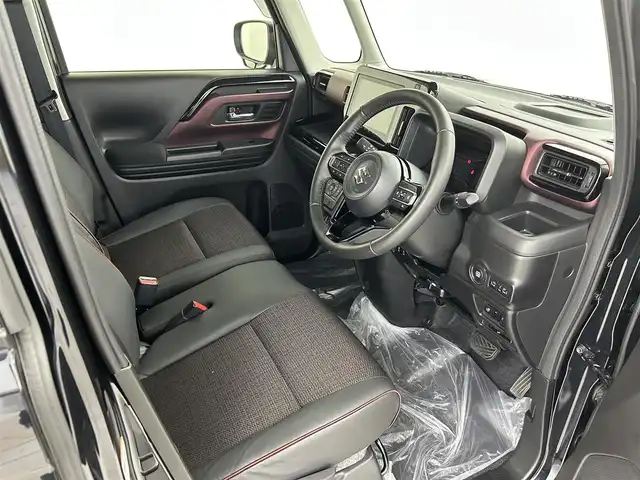 スズキ スペーシア カスタム HYBRID XS 福島県 2024(令6)年 1.5万km ブルーイッシュブラックパール3 純正9型ナビ Bluetooth アラウンドビューモニター フルセグTV オットマン 前後ドライブレコーダー 両側パワースライドドア コーナーセンサー　ヘッドアップディスプレイ シートヒーター ETC