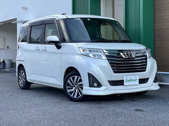 トヨタ ルーミー カスタムG 岐阜県 2020(令2)年 6.8万km パールホワイトⅢ 禁煙車/純正SDナビ/AM/FM/CD/DVD/BT/フルセグTV/バックカメラ/衝突軽減ブレーキ/両側パワースライドドア/クリアランスソナー /オートライト/オートハイビーム/LEDヘッドライト/フォグランプ/スマートキー/プッシュスタート/AAC/パーキングセンサー/純正フロアマット/純正ドアバイザー/純正アルミホイール