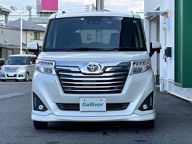 トヨタ ルーミー カスタムG 岐阜県 2020(令2)年 6.8万km パールホワイトⅢ 禁煙車/純正SDナビ/AM/FM/CD/DVD/BT/フルセグTV/バックカメラ/衝突軽減ブレーキ/両側パワースライドドア/クリアランスソナー /オートライト/オートハイビーム/LEDヘッドライト/フォグランプ/スマートキー/プッシュスタート/AAC/パーキングセンサー/純正フロアマット/純正ドアバイザー/純正アルミホイール