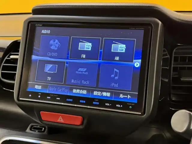 ホンダ Ｎ ＢＯＸ カスタム G ターボ Lパッケージ 群馬県 2016(平28)年 9.6万km スマートブラック ホンダセンシング/・衝突軽減ブレーキ/・クルーズコントロール/・オートライト/・横滑り防止/純正8インチナビ/・AM/FM/フルセグTV/・Bluetooth/MSV/・SD/CD/DVD/バックカメラ/4WD/両側電動スライドドア/前席シートヒーター/純正フロアマット/純正ドアバイザー/スマートキー/プッシュスタート