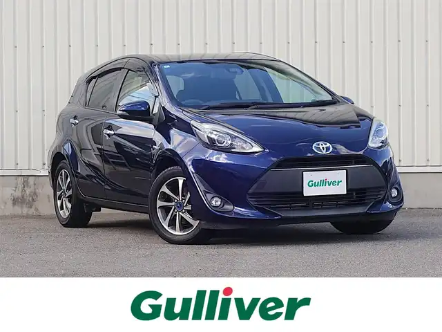 トヨタ アクア S スタイルブラック 山形県 2018(平30)年 8万km ダークブルーマイカ 衝突被害軽減システム/ワンオーナー/モデリスタ15インチアルミホイール/純正SDナビ/　　【CD DVD BT フルセグ MSV】/バックカメラ/LEDオートヘッドライト/シートヒーター/アイドリングストップ/ステアリングスイッチ/電動格納ウィンカーミラー/フォグランプ/スマートキー×2/ETC2.0